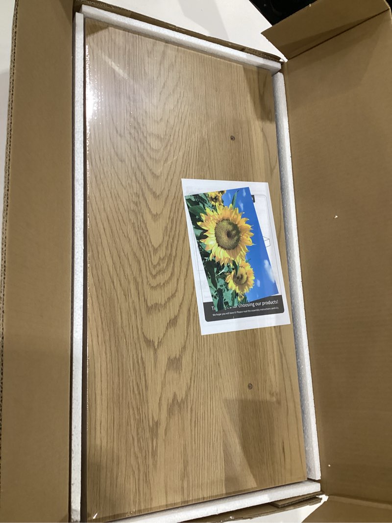 Condition photo showing Good Condition for 12 Inch Deep Floating Shelves, 24 x 12 Floating Shelf for Books, Rustic Wood Deep Wall Shelves for Home Storage & Display, 2" Thicked Shelves for Kitchen, Living Room, Bedroom, Oak Color, 1 Pack Oak 24"W x 12"D, 1 Pack