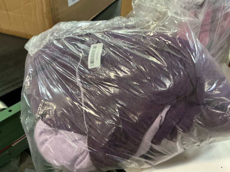 Condition photo showing As Is for amazon basics reversible lightweight microfiber all season bed comforter blanket, plum/light purple, twin/twin xl twin/twin xl plum / light purple