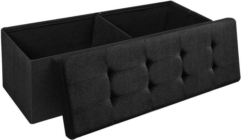 storage ottoman bench - foldable storage chest & footrest seat