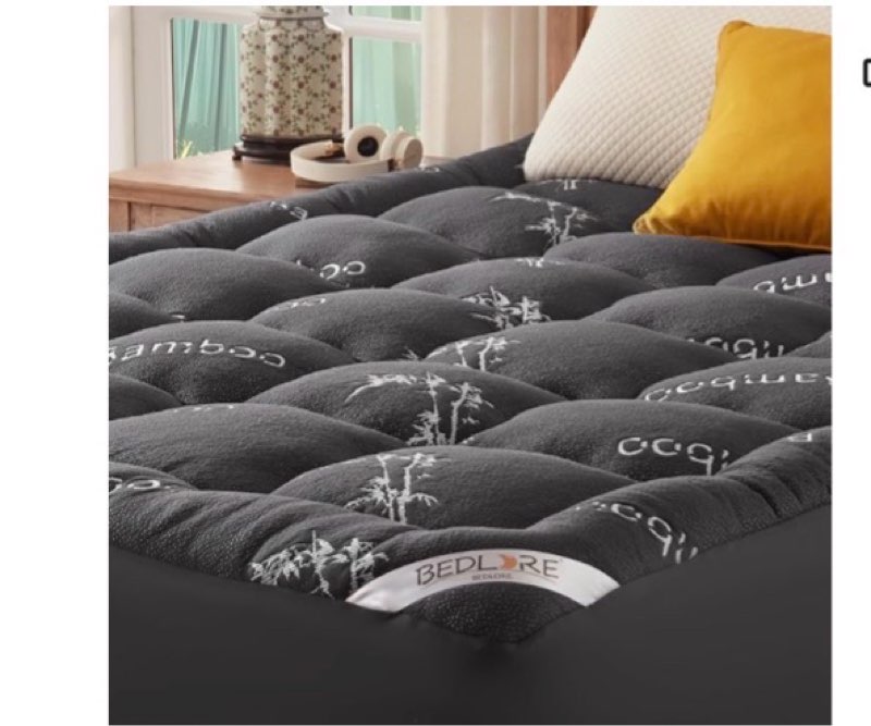 ultra soft california king size mattress topper - viscose made from bamboo pillow top mattress pad f