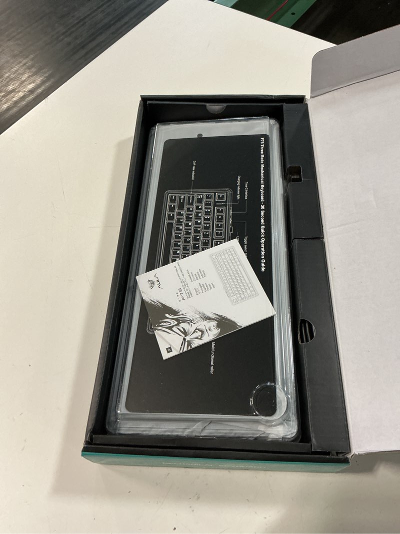 Condition photo showing New/Like New for aula f75 pro wireless mechanical keyboard,75% hot swappable custom keyboard with knob,rgb backlit,pre-lubed reaper switches,side printed pbt keycaps,2.4ghz/usb-c/bt5.0 mechanical gaming keyboards f75 pro-black