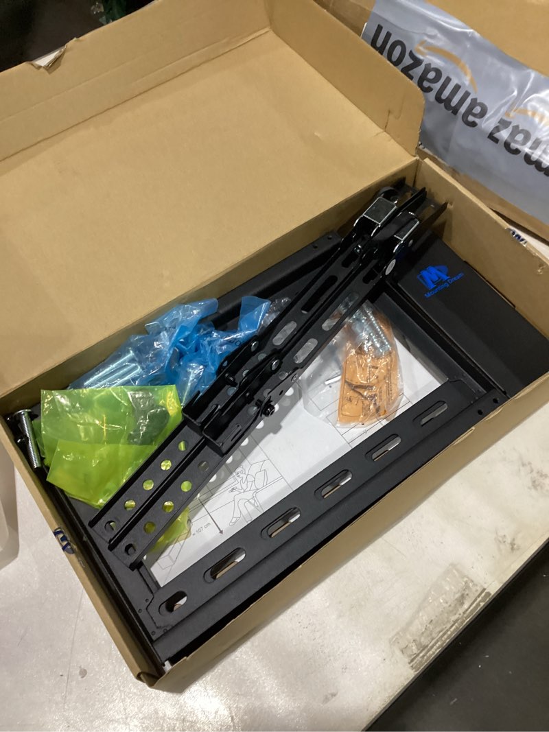 Condition photo showing As Is for Mounting Dream TV Wall Mount for Most 37-75 Inch TVs, Universal Tilt TV Mount Fit 16", 18", 24" Stud with Loading Capacity 132lbs, Max Vesa 600 x 400mm, Low Profile Flat Wall Mount TV Bracket Black