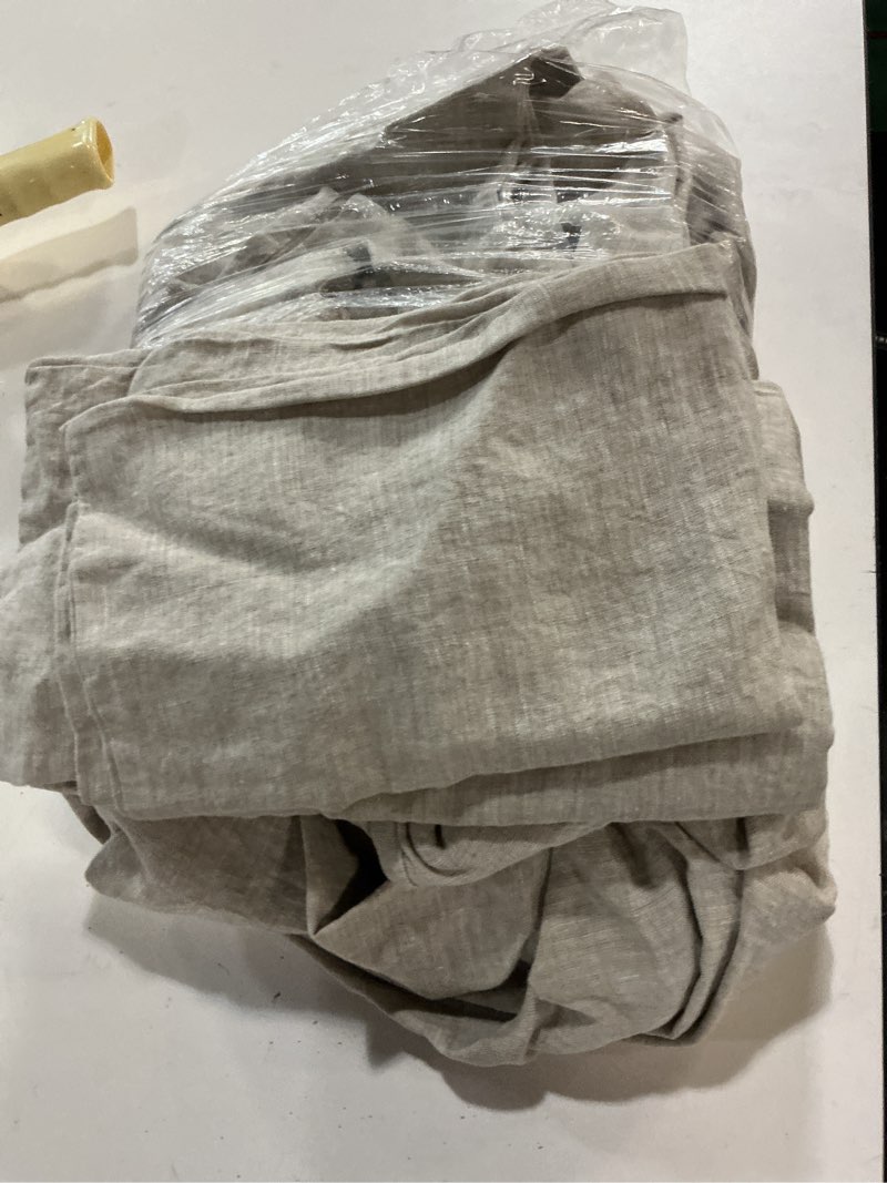 Condition photo showing Good Condition for european linen chambray duvet cover set, full/queen, natural chambray