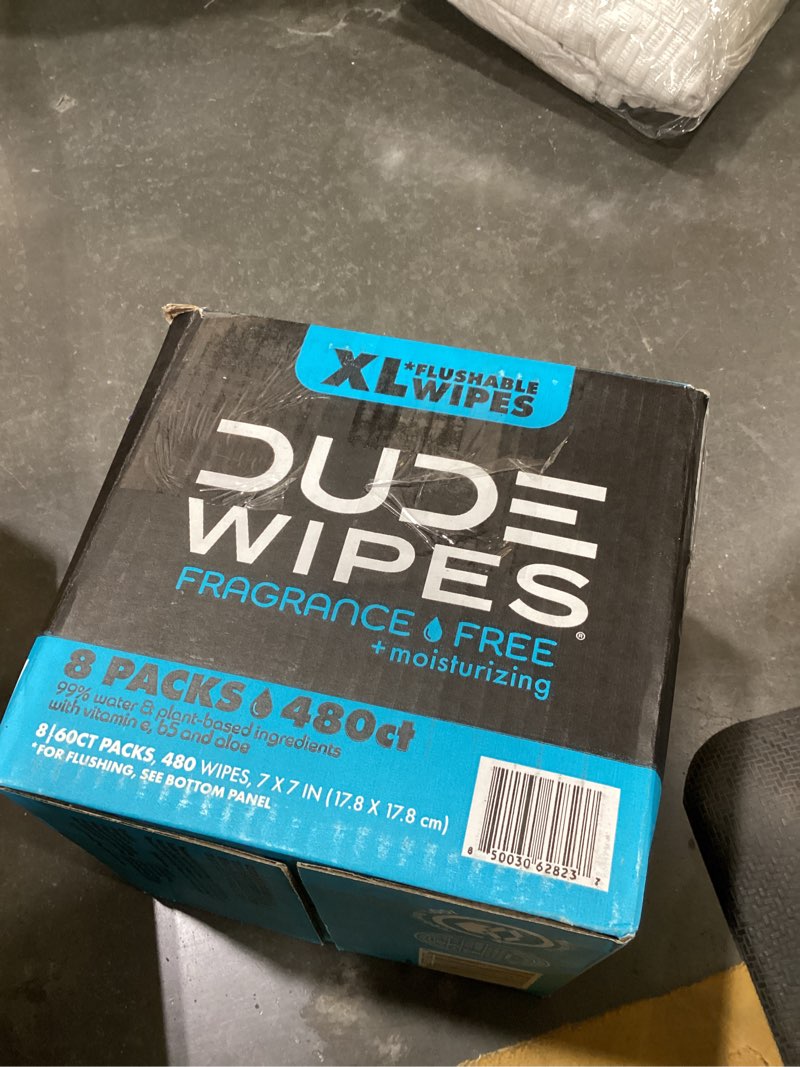 Condition photo showing New/Like New for fragrance-free + moisturizing xl flushable adult wipes - 480 unscented wipes - septic and sewer safe