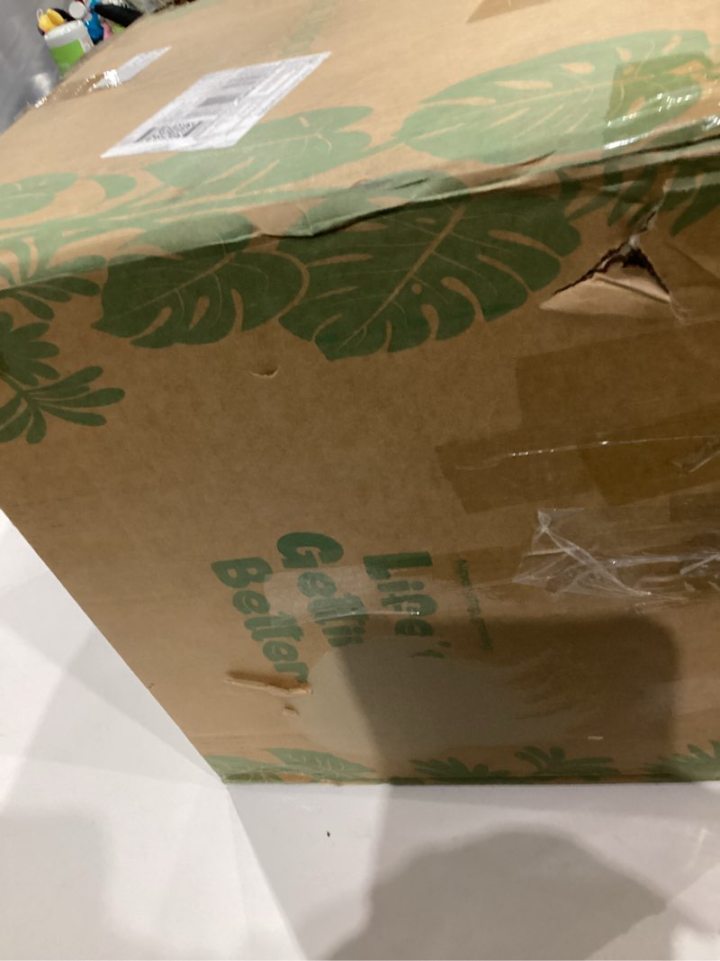 Condition photo showing New/Like New for LE TAUCI Large 14 Inch Plant Pot with Saucer | Ceramic Outdoor & Indoor Big Planter Pot | Drainage Hole, Mesh Pad & Plug | Unglazed Porous | Modern Minimalist for Home and Patio – Speckled Oat Speckled Oat 14 Inch