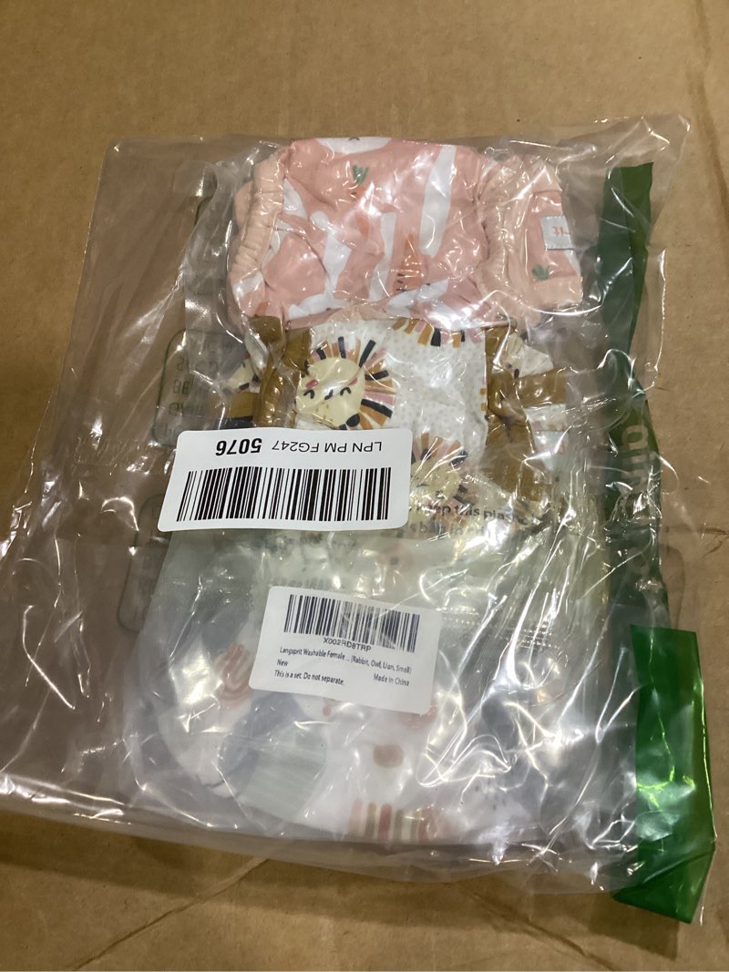 Condition photo showing Good Condition for Langsprit Washable Female Dog Diapers (3 Pack) - Doggie Reusable Small Medium Large Dog Diapers for Doggy Puppy Female in Period - Highly Absorbent Dog Heat Panties (Small,Waist:0-10 inches) Small Rabbit, Owl, Lion