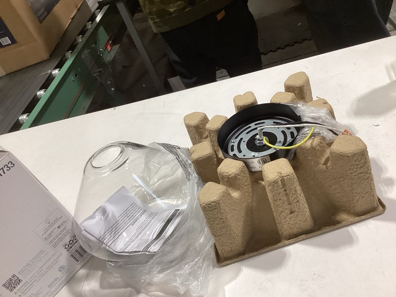 Condition photo showing Good Condition for  Origin 21 NYA 7.9-in Matte Black Indoor 1 -Light Semi-flush Mount Light with Clear Glass