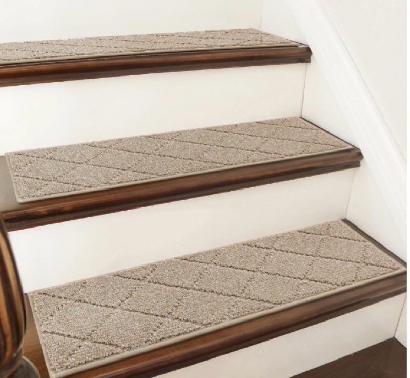 rioland carpet stair treads for wooden steps indoor 9" x 36" non slip stair treads for wood stair wi