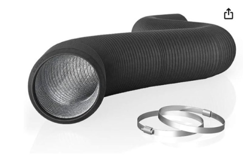 ac infinity flexible 6-inch aluminum ducting, heavy-duty four-layer protection, 25-feet long for heating cooling ventilation and exhaust