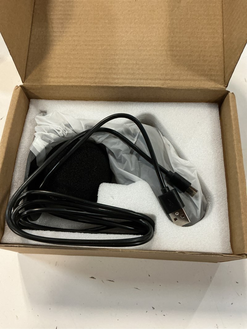 Condition photo showing Good Condition for liangstar usb computer microphone, podcast mic desktop with mute button for recording streaming, omnidirectional condenser, plug&play stand with volume control for pc, laptop, mac, youtube black
