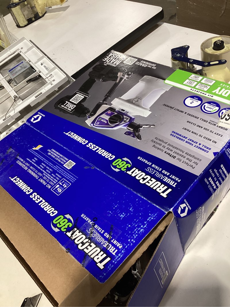Condition photo showing As Is for graco truecoat360 cordless connect airless paint sprayer