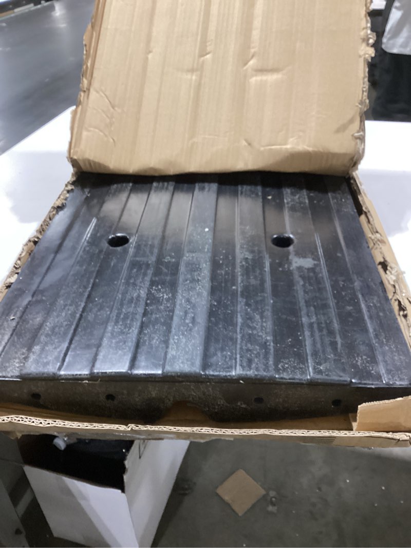 Condition photo showing As Is for Similar to Pyle Car Driveway Curbside Bridge Ramp - Heavy Duty Rubber Threshold Curb Ramp, Used for Loading Dock, Garage, Sidewalk, Truck, Scooter, Bike, Motorcycle, Wheelchair Mobility, Other Vehicle - Pyle