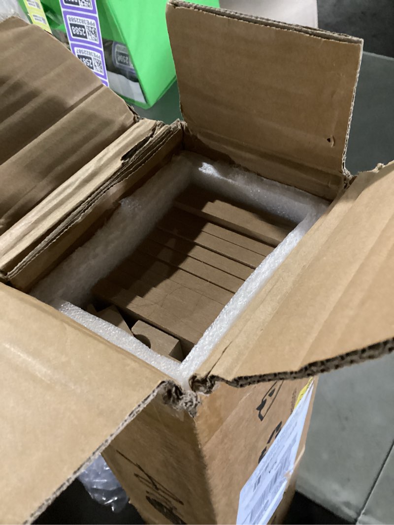 Condition photo showing Good Condition for Art3d 4-Pack Glue-On Fine Bar Wainscoting Panel for Interior Wall Decor - 104 x 12 Inch Polystyrene Ultralight Slim Slat Wall Panels for Living Room Bedroom, Teak Fine Bar Teak