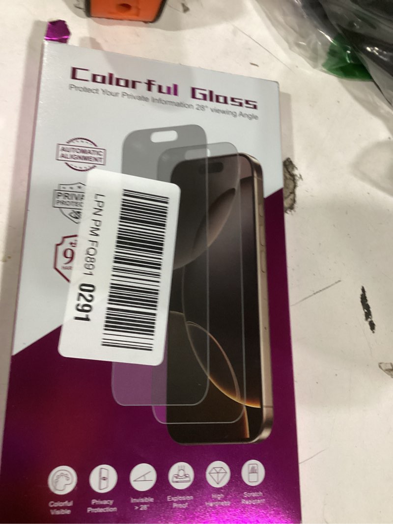 Colorful glass screen protector