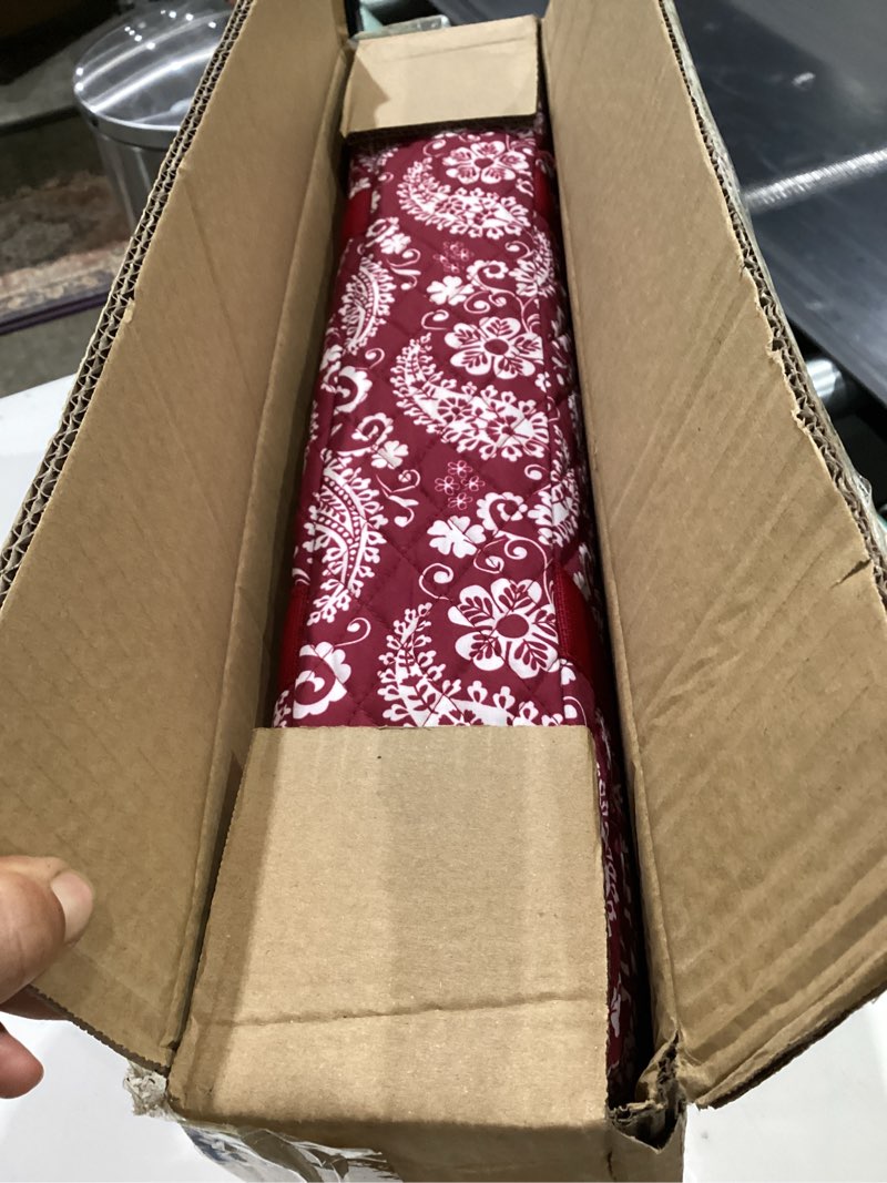 Condition photo showing Good Condition for mose cafolo american mahjong game set, red paisley carrying bag,166 premium white tiles, all-in-one color rack/pushers, chips,wind indicator, english manual,complete mah jongg, mahjong tiles set american mahjong with red paisley bag