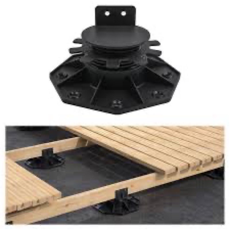 Muzata 10Pack Raising from 1.2" to 2.4" Adjustable Deck Support Pedestal Paver Flooring Joist Unilat