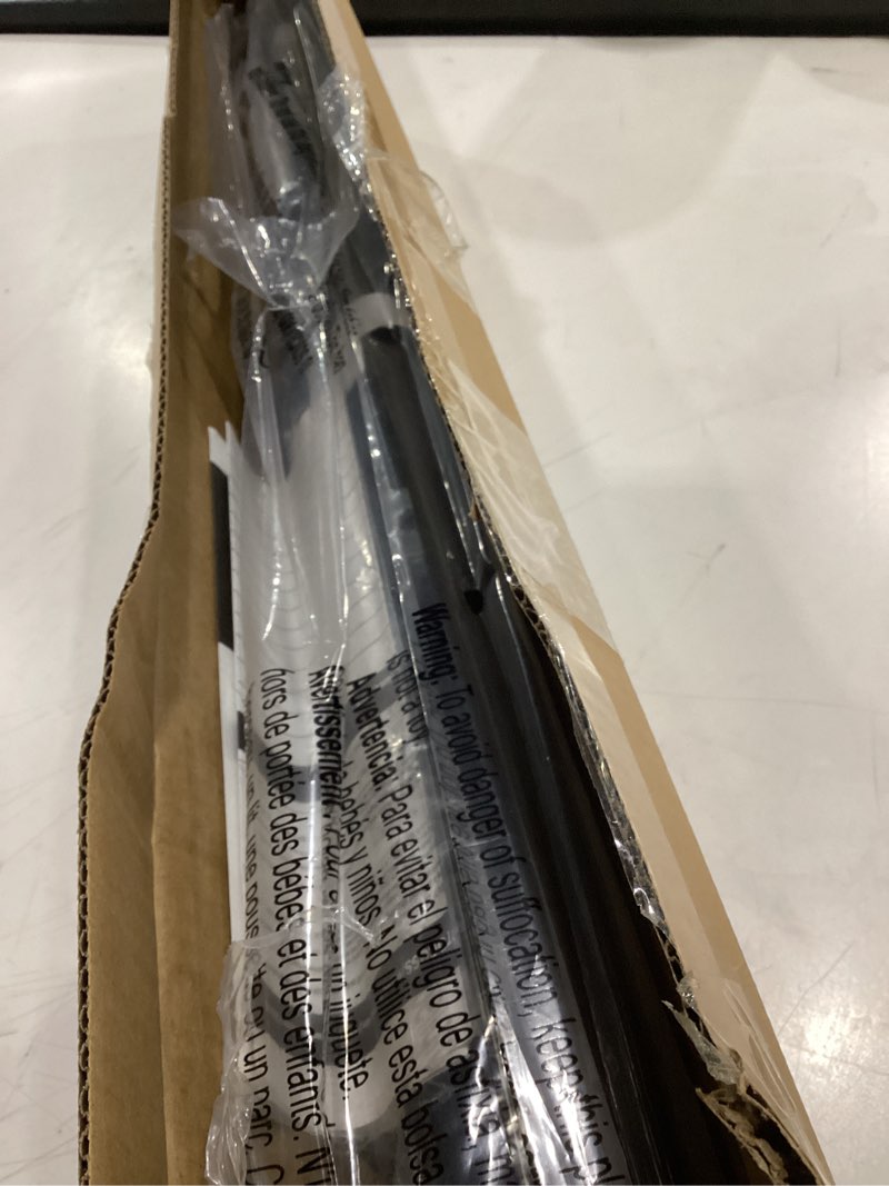 Condition photo showing As Is for lazblinds no tools no drill cordless 1" vinyl mini blinds, 100% blackout blinds for indoor windows, room darkening privacy window blinds and shades for interior, 31" w x 64" h, black black 31" w x 64" h