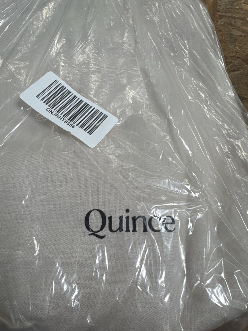 Condition photo showing Good Condition for european linen duvet cover, twin, sand
