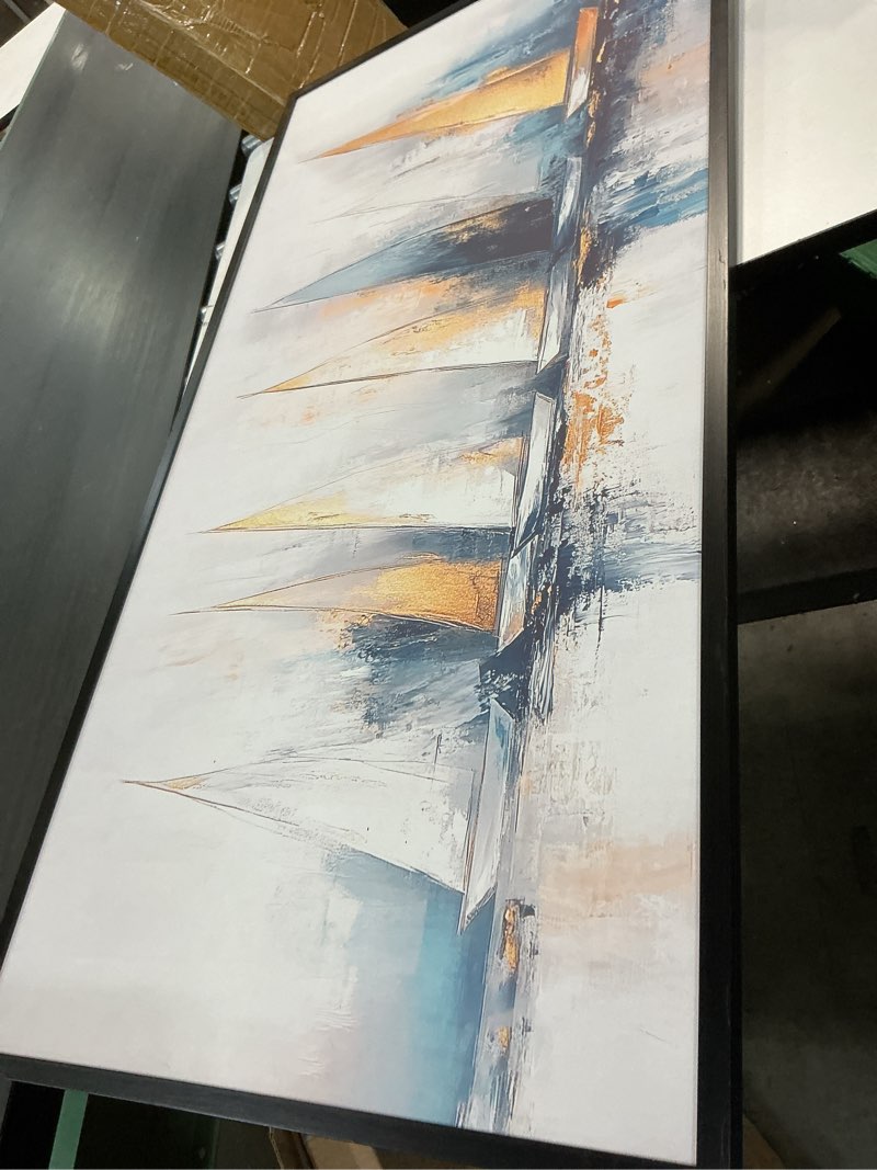 Condition photo showing Good Condition for aerart canvas wall art abstract ocean sailboat art wall decor artwork painting print home decor living room bedroom office decor 29x58 inch