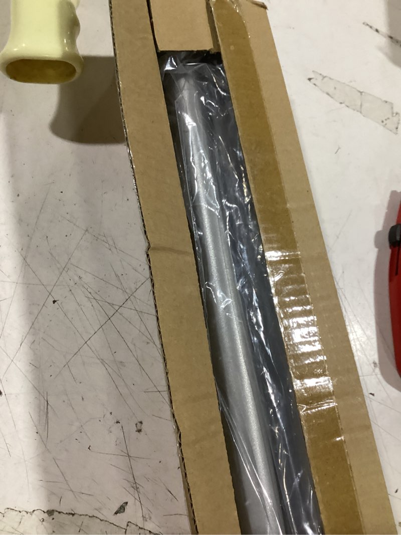 Condition photo showing As Is for corklatta silver shower curtain rod 31 to 68 inch,1 inch diameter adjustable spring tension stainless steel telescoping rod,easy install,no rust 31-68 silver