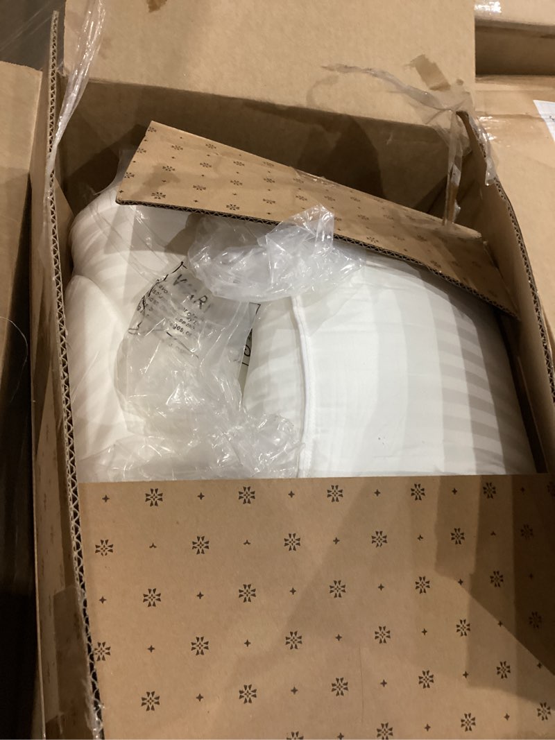 Condition photo showing As Is for beckham hotel collection bed pillows king size set of 2 - down alternative pillow for back, stomach or side sleepers