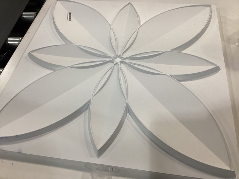 Condition photo showing As Is for wowstar 12-pack 24"x24" drop ceiling tiles, waterproof glue up ceiling decor, white white - 12 pcs