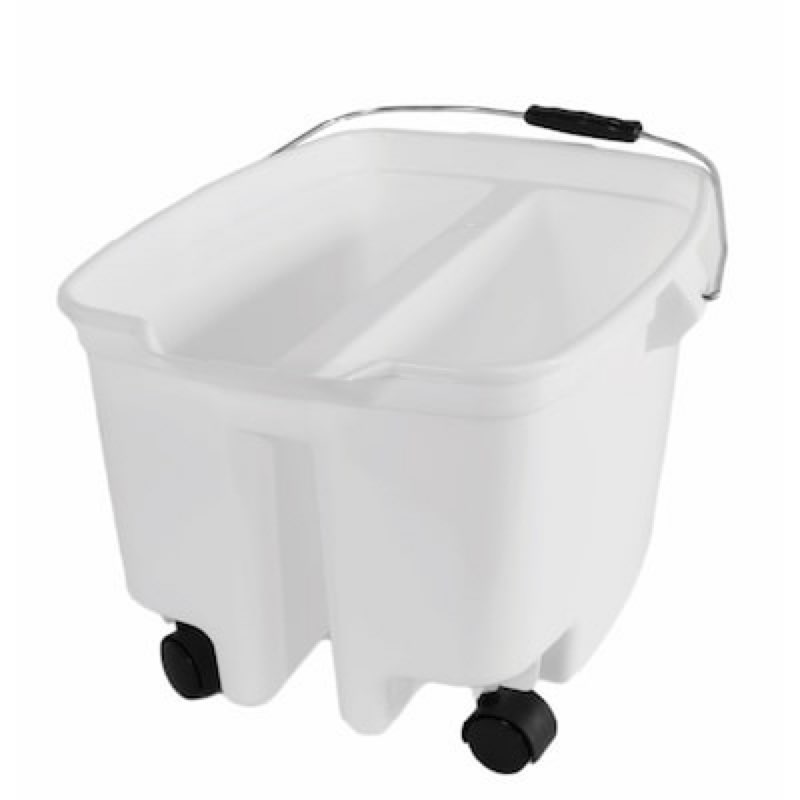  moxie 19-quart polypropylene double bucket wheeled