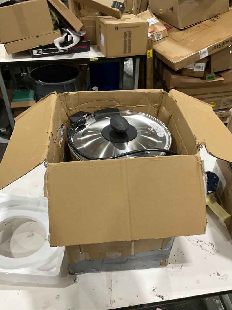 Condition photo showing As Is for SYBO SR-CP-100B Commercial Grade Stainless Steel Percolate Coffee Maker Hot Water Urn for Catering, 100-Cup 16 L, Metallic 16L Metallic