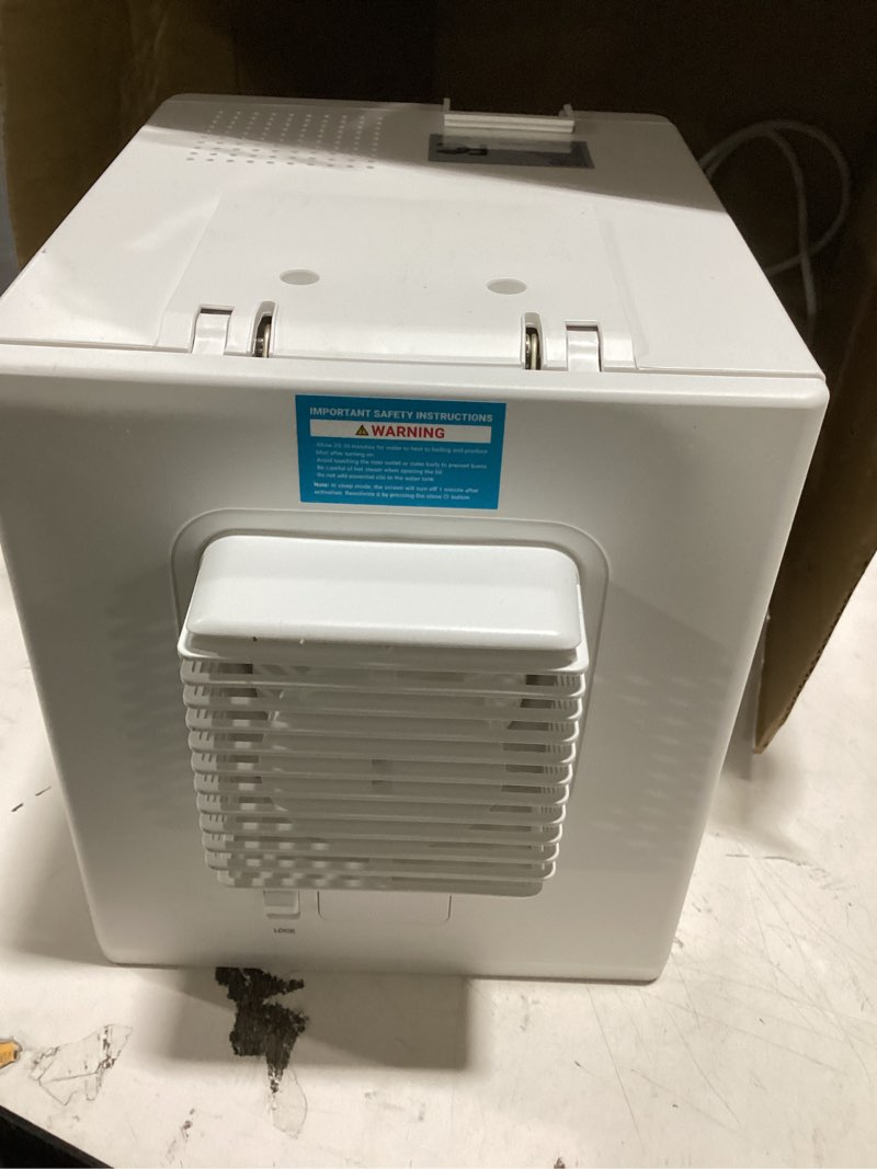 3L Stainless Steel Warm Mist Humidifier with Easy Clean and Warm Steam Function, Healthy Air Mist Humidifiers for Bedroom Living Room, with Sleep Mode and Auto-off Setting