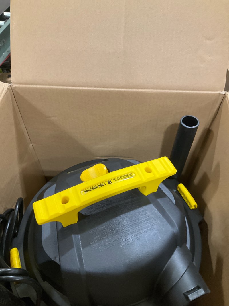 Condition photo showing Good Condition for STANLEY SL18116 Wet/Dry Vacuum, 6 Gallon, 4 Horsepower, Stainless Steel Tank, 4.0 HP, Silver+Yellow