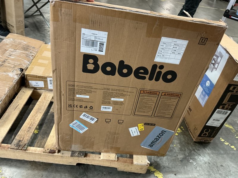 Condition photo showing item condition for Babelio Baby Gate for Stairs, Kitchen & Doorways, No Bottom Bar| Easy Installation| One-Handed Operation| Auto-Close| Hardware Mount (Drill Needed) Safety Dog Gate (White - B17, 24-39" W, 28" H)