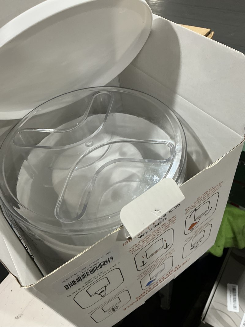 Condition photo showing Good Condition for ice molds, ice bucket, ice mold wine bottle chiller, diy champagne cocktails clear bucket freezer chiller, any floral or fruits decoration for party, wedding and celebration, beautiful with creative