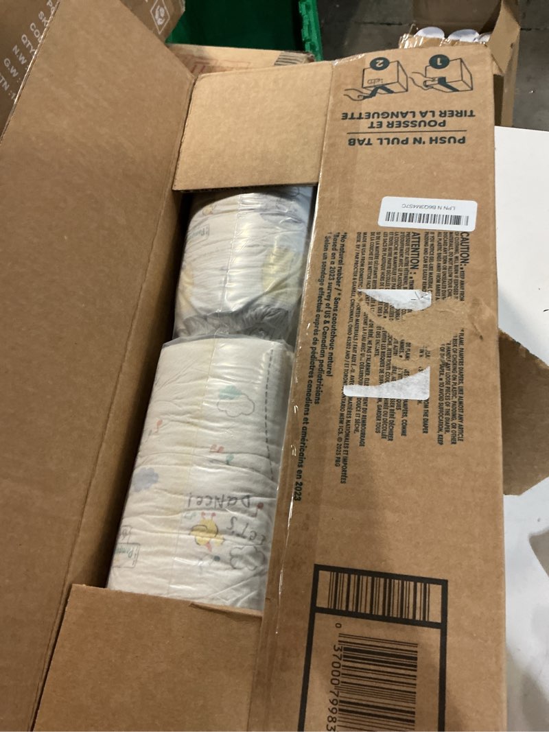Condition photo showing New/Like New for pampers swaddlers diapers, size 6 (23-44 lbs), 108 count, absorbent, keeps baby dry and comfortable, skin safe disposable baby diaper (packaging may vary) size 6 108
