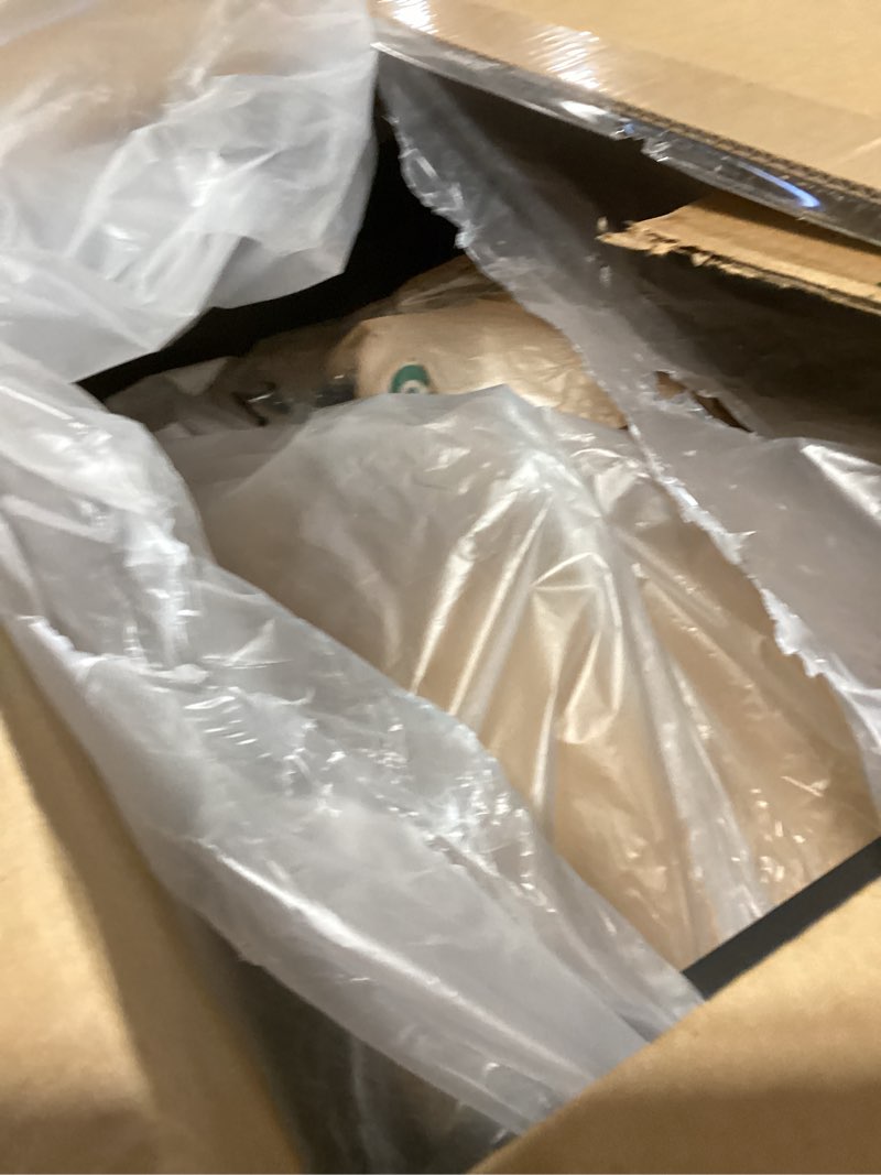 Condition photo showing As Is for KEIKI 23.62" - 118" L Extendable Foldable Dining Room Table for 2-10 People, Wood Modern Rustic Rectangle Expandable Kitchen Living Meeting Room Furniture, 5 Tabletop Length Options Ancient White