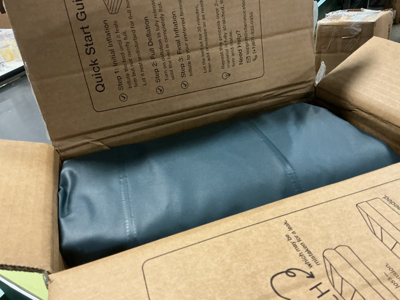 Condition photo showing Good Condition for Queen Air Mattress with Built in Pump, 18" Elevated Height, 48Hr Leak-Tested, Honeycomb Coil Support, 800 lbs Capacity, Fast 3-Min Inflation–Blow Up Mattress for Guest Room & Sleepover Queen (U.S. Standard)