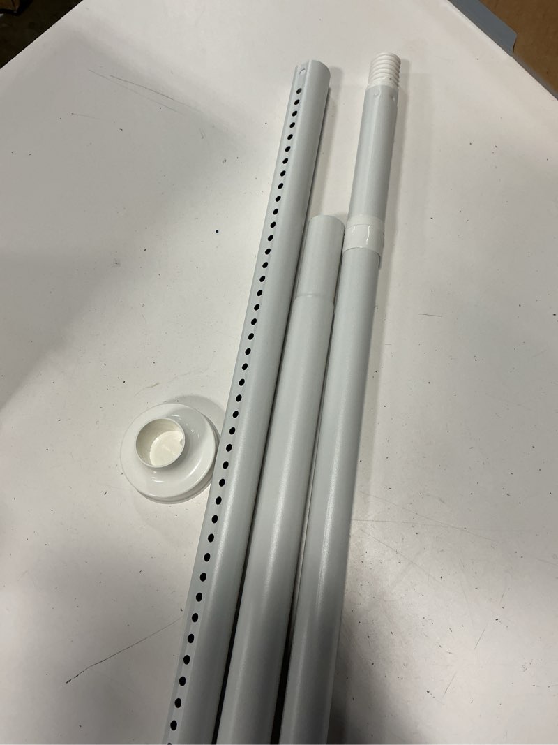 Condition photo showing As Is for diig sliding door security bar, 17.7-50.5inch heavy duty adjustable sliding patio door lock bar with rubber tips,diameter 1inch window security bar for home apartment travel children women (white)