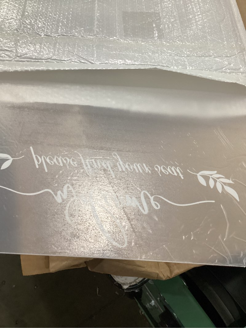 Condition photo showing Good Condition for wedding seating chart board display, 24x18 inch welcome please find your seat acrylic table seating chart board, includes 15 seating cards & 15 rose gold wax seal stickers, elegant welcome sign
