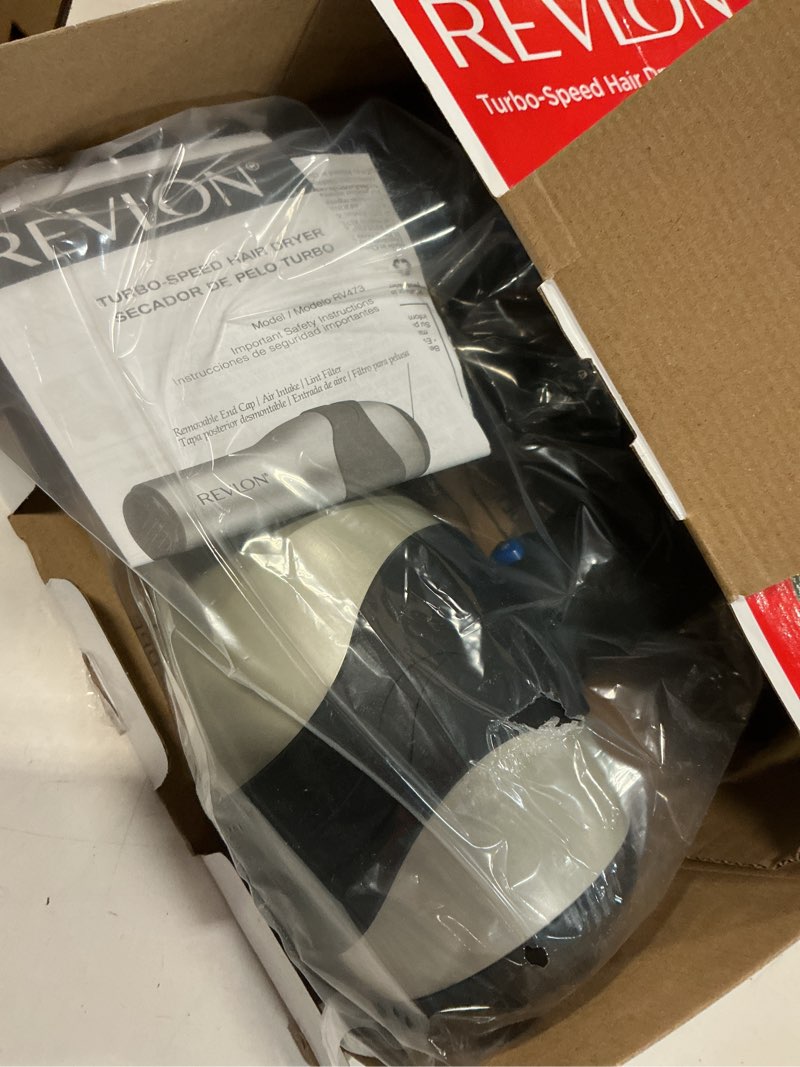 Condition photo showing Good Condition for REVLON Turbo Hair Dryer | 1875 Watts of Maximum Shine, Fast Dry (Silver) Grey 4.05x11.15x9.25 Inch (Pack of 1) HAIR DRYER