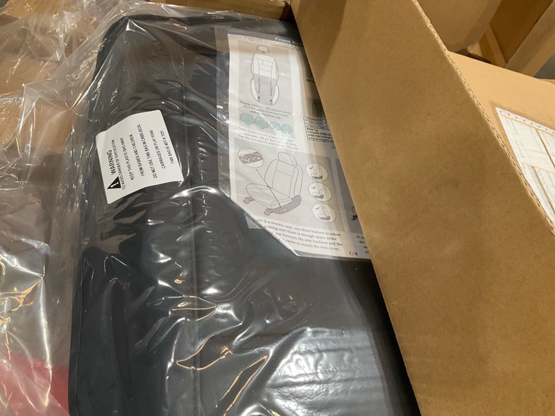 Condition photo showing Good Condition for for chevrolet chevy silverado seat covers 2007-2023 2024 2025 2026 & gmc sierra 1500 2500 3500 ice silk leather seat protector (2 pcs front only,black&beige) #053 black&beige 2007-2026 2 front seat covers only