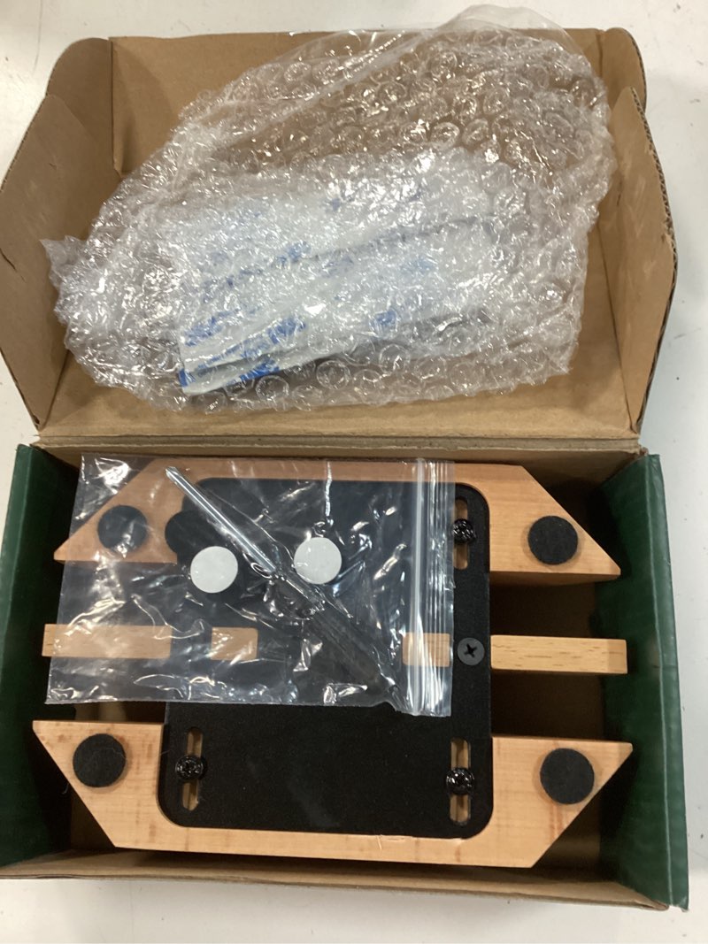 Condition photo showing Good Condition for dual laptop holder adjustable vertical laptop stand, 2 slots macbook stand wood,wooden laptop stand,vertical laptop holder for desk, widen dock fits all macbook/surface pro 2 slot beech