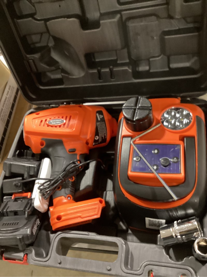 Condition photo showing Good Condition for vevor electric car jack cordless remote control, 5 tons /11000 lbs, electric hydraulic jack kit 18v battery with electric impact wrench, tire change replacement with led light, portable car jack 5t - cordless remote update