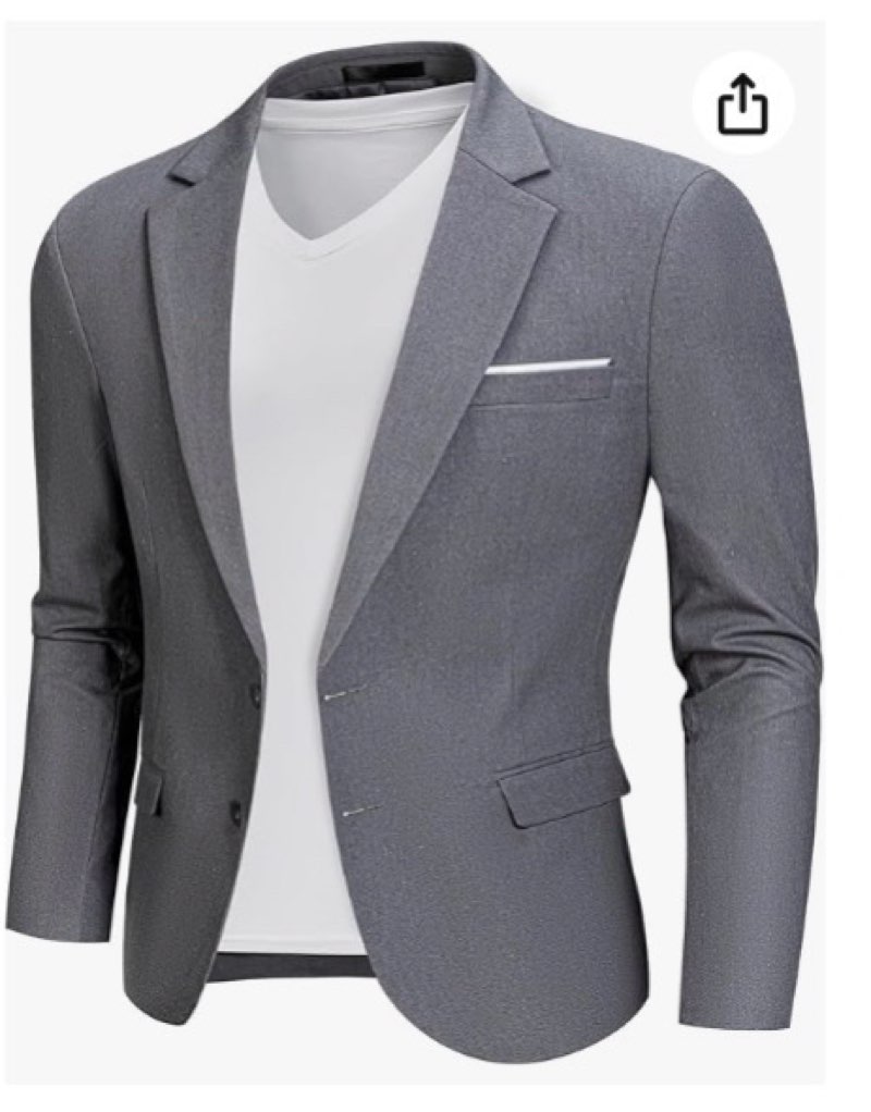  MrSure Men’s 2 Buttons Linen Blazer, Casual Sport Coat, Solid Lightweight Suit Jacket for Daily (size XS) 