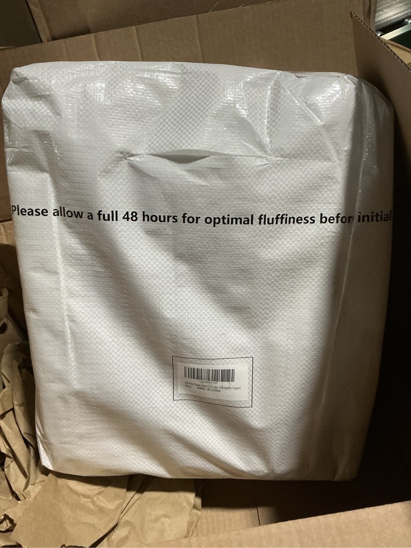 Condition photo showing item condition for Marine Moon Mattress Topper Queen, Cooling Plush Bed Thick Pillow Top Pad, Hotel Quality Down Alternative for Queen Size with Deep Pocket,Soften Hardened Bed Classic White Queen