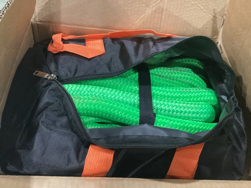 Kinetic Recovery Rope,1.26" x30ft Heavy Duty Offroad Tow Rope/60600 lbs Snatch Strap with Soft Shack