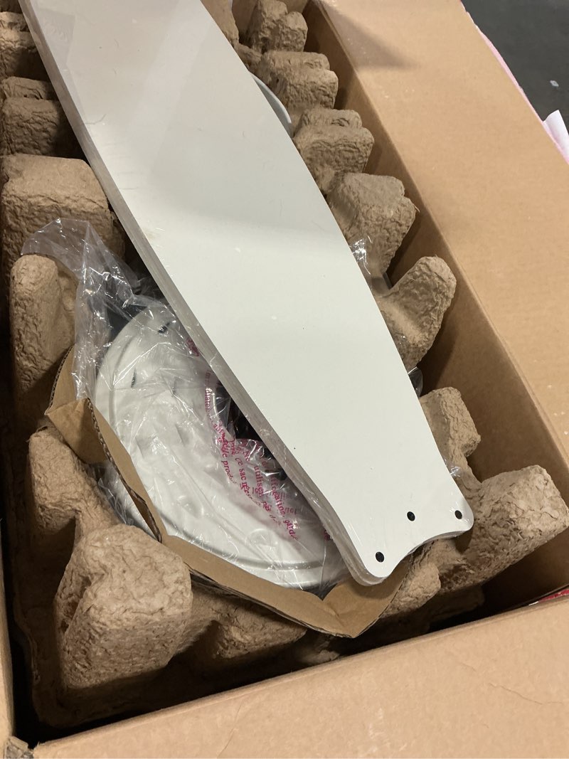 Condition photo showing Good Condition for  Harbor Breeze Mazon 44-in White with White/Driftwood Blades Integrated LED Flush