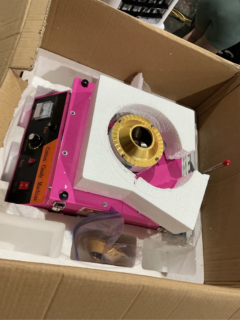 Condition photo showing As Is for commercial cotton candy machine electric cotton candy ...