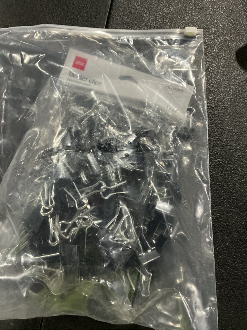 Condition photo showing New/Like New for office depot® brand binder clip combo pack, assorted sizes, black, pack of 200 clips