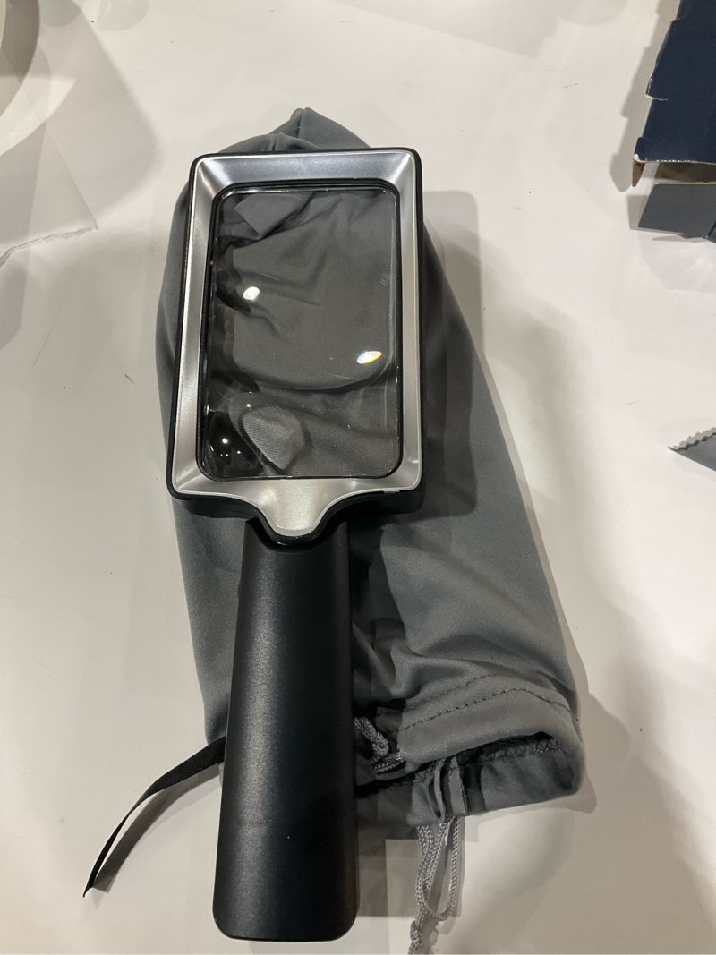 Condition photo showing Good Condition for Magnifying Glass with Light, 20 LED Large Handheld Lighted Magnifier Rectangle Illuminated Magnifying Glass for Seniors Reading, Low Vision, Close Work & Inspection