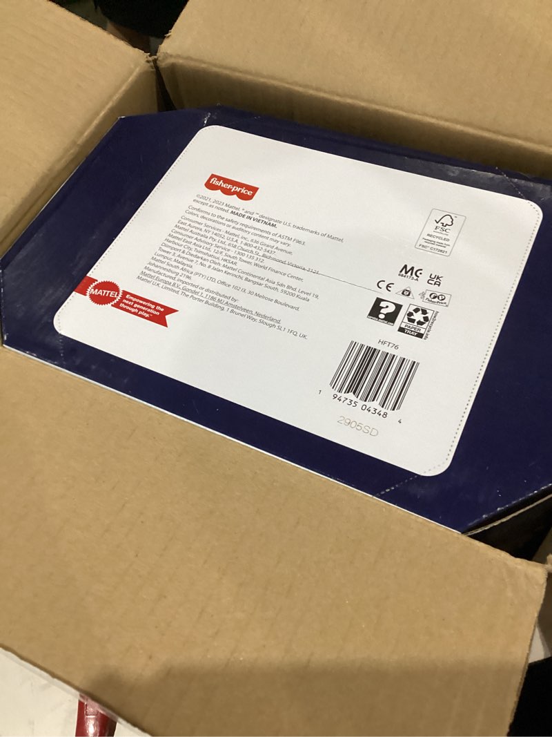 Condition photo showing New/Like New for Fisher-Price Baby & Toddler Learning Toy DJ Bouncin’ Beats with Music Lights & Bouncing Action for Ages 9+ Months Blue