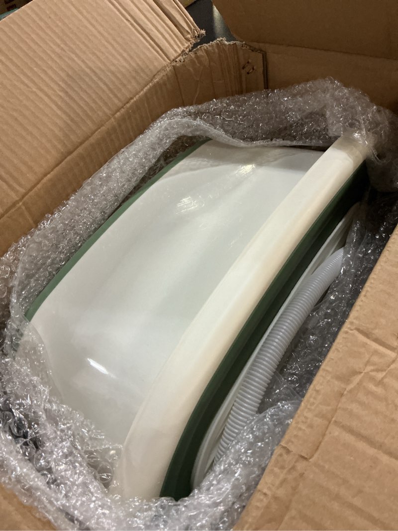 Condition photo showing Good Condition for portable washing machine, 1.8 cu.ft large capacity foldable washer with spin basket & 150w motor, timer control for apartment, rv, travel | no laundry room needed (white green)